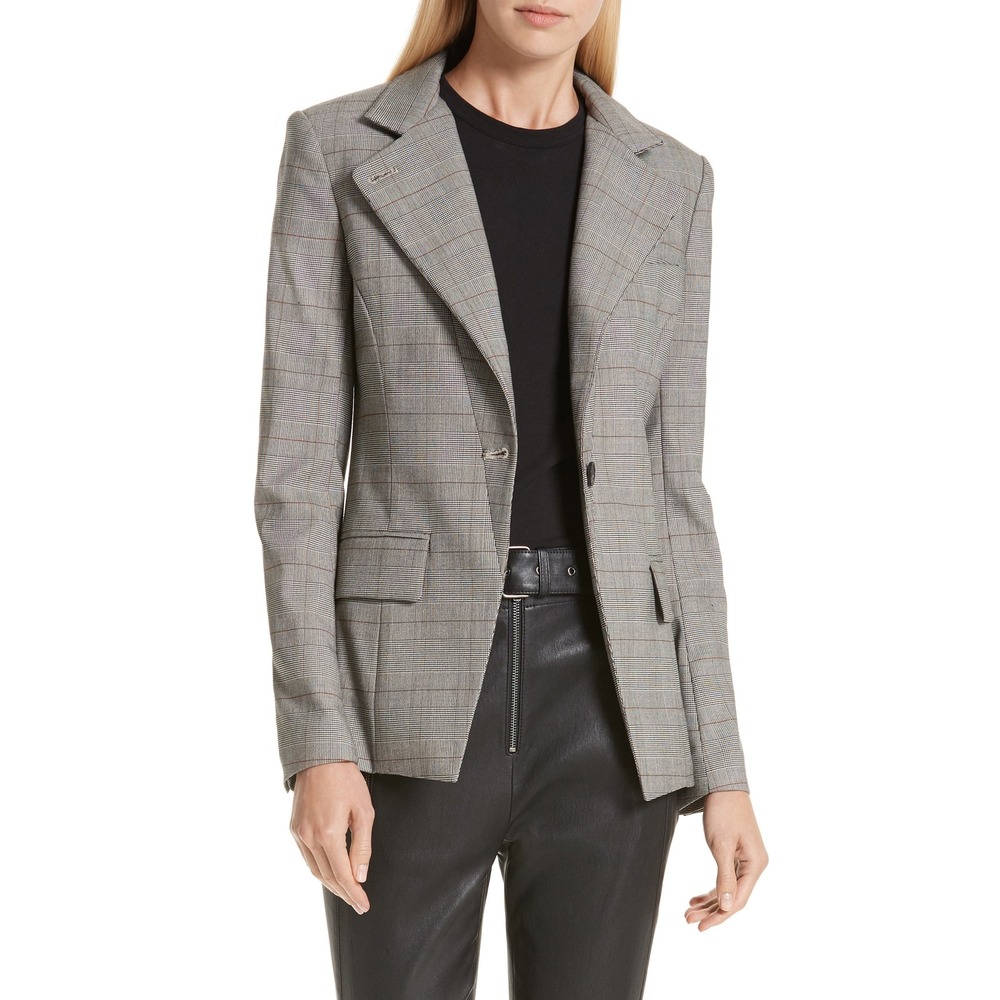 A.L.C. Essex Glen Plaid Wool Blend Blazer Size 10